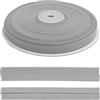 Aerzetix - C77425 - Rotolo di Nastro in sbieco Piegato per Cucire 25 Metri x 10mm - in 20% Cotone e 80% Poliestere - Colore Grigio Chiaro