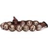 Tamashii bracciale unisex originale Tibetano realizzato con pietra naturale GZI flow e cordoncino marrone.Tg unica.BHS900-304