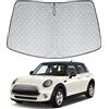Soekodu Parasole per parabrezza auto compatibile con Mini Cooper F55 F56 F57, pieghevole per parabrezza, parasole anteriore per bloccare il 99% dei raggi UVR mantenendo il veicolo più fresco (per