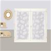 Atout Ciel Coppia di tende stampate con passapasta pronte da appendere, 2 x 60 x 160 cm, bianco