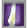 Gardinenbox 2er Set Vorhänge Schal Schlaufen Nastro Arricciato microraso Traslucido Tinta Unita Opaco, 100% Poliestere, Lilla, HxB 175x140 cm