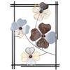 Wallity Hanah Home Accessorio decorativo da parete in metallo, realizzato a mano, 50 x 70 x 4 cm, 100% metallo, design unico dipinto a mano, perfetto per decorazioni per la casa e gli amanti dell'arte