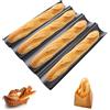 ASelected Teglia da forno per baguette con rivestimento antiaderente per baguette per 4 baguette, teglia per baguette, teglia per baguette, panini con 4 cavità