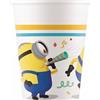 Procos Folat 93512P Bicchieri Carta FSC Minions 200ml - 8 pezzi