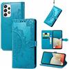 Fertuo Cover per Samsung Galaxy A53 5G, Custodia Portafoglio a Libro in Pelle Flip Cover con Porta Carte, Chiusura Magnetica [Disegni di Mandala] Case Antiurto per Samsung Galaxy A53 5G, Blu