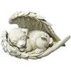 YUZHEDM Statua a Forma di Angelo per Cani 11.5cmX8cm Statua Commemorativa per Animali Domestici per Cani Figurine di Cani Angeli Mémorial Eternel Pet Memorial Stone Lapide per Lapidi da Giardino