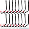 Heavdace 16 pezzi di ganci da garage resistenti, ganci a J da 17 cm da montare a parete per appendere scale, attrezzi da giardino, tubi, biciclette, legno, attrezzature sportive, tagliaerba, giocattoli e