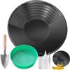 YSOOUA Gold Pan Kit Setaccio per Oro Bacino per la Ricerca dell'oro Gold Pan Kit Classificatore d'oro Ricerca Oro Pans Setaccio Accessori per sabbia oro miniere lavaggio manuale oro panning (Nero)