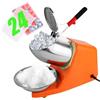 Tosucs Trituratore per Ghiaccio Elettrico a Doppio Taglio, 300 W, 220 V-240 V, Macchina per Gelato Tritato, Commerciale di Macchina per Frullati, Volume di Ghiaccio Concassato: 65 kg/Ora.(Arancione)