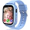 Moikmlih Smartwatch Bambini GPS con video 1,83" schermo HD 4G e chiamate telefoniche, SOS, con localizzazione in tempo reale e modalità scuola, ottimo regalo per bambini e bambine dai 5 ai 14 anni(Blu)