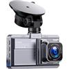 EVARY Dashcam auto anteriore e posteriore 4K con GPS 5Ghz WiFi Dash Cam con 64 GB SD Auto Camera con monitoraggio parcheggio/grandangolo di 170°/ventosa girevole a 360°/super visione notturna/registrazione