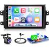 VECHTEL 4G+64G Autoradio Android 13 per Suzuki SX4 2006-2013 Fiat Sedici 2005-2014, 9 HD Schermo Tactile Stereo Auto co Carplay Android Auto senza Fili GPS Wi-Fi USB Bluetooth 5.0 Radio FM RDS Retrocamera
