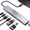 NFMAXONE Hub USB C 8 in 1 Ethernet Gigabit HDMI 4K 60Hz con PD 100W Adattatore Tipo C 3.2 Compatibile con MacBook Air, Pro iPad, iPhone 16 Plus MAX, Surface, Galaxy Tab S9, Galaxy S24 Ultra, Surface, 10 Gbps