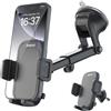 doenci Porta Cellulare Auto Super Ventosa + Gancio, Supporto Telefono Auto Universale per Cruscotto, Parabrezza e Aria Condizionata | Supporto KFZ 360° Girevole per iPhone 15 Pro e Smartphone Android