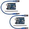 GERUI 2 x schede microcontrollore con cavo USB, A16U2 Compatibile con progetti IDE Arduino Conforme RoHS - incl. cavo USB