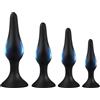 Ptawqion GDP3- Articolo Da Gioco In Silicone Nero In 4 Pezzi ân&âlṤ Dónna Pl&úg An&àlé bÛ&tt pl&Ûg Am&ǎl pḼ&Ûgs Metalló ân&âl plây pl&ÛgṤ ânâlpl&Ûg Bêginnêr