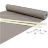 Giuri Tessuti - Fasce in TESSUTO Outdoor per copertura ad onda di Pergola e Gazebo - Telo ombreggiante da esterno (TORTORA, 45x350cm)
