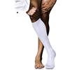 FALKE No. 9 M Kh Cotone Al Ginocchio Tinta Unita, Calzini lunghi Uomo, Bianco White 2000, 41-42