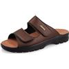 Fly Flot Ciabatte Uomo in Microfibra Elastica con Strappo Regolabile, Sottopiede Imbottito Antishock in Pelle, 43 EU