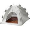 ＡＷＨＡＯ Tenda per, Cuccia per Cani, Semi Chiusa, Estiva, per Gatti, Cuccia Universale per Cani, Teepee per Conigli, Cuccioli, Esterno, Grigio