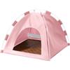 ＡＷＨＡＯ Tenda per, Cuccia per Cani, Semi Chiusa, Estiva, per Gatti, Cuccia Universale per Cani, Teepee per Conigli, Cuccioli, Esterno, Rosa