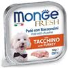 Generico Monge Fresh cane, umido per cani di tutte le taglie e razze, patè con bocconi gusto TACCHINO | 6 scatolette da 100 grammi l'una.