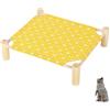Generico Lettino da Campo per Animali Domestici Gatto Lettino calmante per Gatti Cuccia rialzata Lettino per Gatti Staccabile Letto per Animali Domestici con Gambe in Legno di