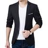 wenyouya Elegante giacca da uomo slim fit casual giacca giacca top, abito formale con bottoni, misto cotone (L nero)