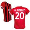 ACM 1899 AC Milan Maglia A. Jimenez 20 Replica Ufficiale 2024/25, Rossonera a Strisce (IT, Testo, M, Rosso)