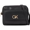 Calvin Klein Borsa a Tracolla Donna Re-Lock Camera Bag Piccola, Nero (Ck Black), Taglia Unica