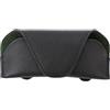 Adunsiaoto Supporto per Occhiali da Sole per Visiera Parasole Auto, Gancio Occhiali in Pelle E Porta Carte, Universale Multifunzionale Auto Sole Visiera in Pelle Custodia Titolare Clip(Nero)