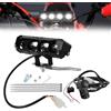Runfarr Barra Luminosa Anteriore Moto,Kit Faro Plug and Play Lampada di Guida Faro con Interruttore e Staffa di Montaggio per Motocross,Dirt Bike,Pit Bike,E-Bike,ATV,UTV