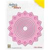 Nellie's Choice Fiore Circolare, 7 Fustelle Multi Cornice, 12.5 x 12.5 cm, per Creare Biglietti, Natale, Scrapbooking, Fai da Te, DIY, Rosa, 125x125mm