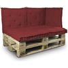 SOFFICIOSO Cuscino Mattonella per Seduta E Schienale per Divani Pallet in Legno da Esterno 60x60 Bordeaux
