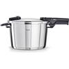 Fissler Vitaquick, Pentola A Pressione in Acciaio Inox per Cottura A Vapore, Capienza 8 L, Diametro 26 cm, 2 Livelli di Cottura, Fabbricato in Germania, Compatibile Induzione