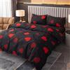 Odot Set Copripiumino 3 Pezzi Singolo Matrimoniale King, Stampa Amore Cuore Set Biancheria da Letto con Copripiumini e 2 Federe 48x74cm, Set di Biancheria da Letto (229x229cm,Cuore d'Amore Rosso)