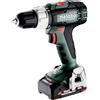 Metabo SB 614053500 - Trapano avvitatore a percussione a batteria, batteria e metaBOX 145 (18 V, 2 batterie LiPOWER da 2 Ah, diametro foro 13 mm/36 mm, peso 1,6 kg)