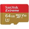 SanDisk Extreme 64GB, microSDXC Classe 10, U3, V30, velocità di lettura fino a 90MB/s, FFP [Vecchio Modello]