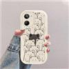 hdqICase Gatto Custodia Onda Silicone Morbido Compatibile con Realme C33 Bianco Cover