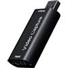KTCINA Hdmi Video Capture Card USB 2.0 1080P 1920 × 1080 @ 30 Hz Nessun driver scheda di registrazione video Capture Card Hdmi USB adattatore registratore USB Game Capture Card per Live Streaming Gaming