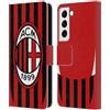 Head Case Designs Licenza Ufficiale AC Milan Home Kit per Stemma 2024/25 Custodia Cover in Pelle a Portafoglio Compatibile con Samsung Galaxy S22 5G