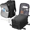 livbote Zaino da Viaggio Sottovuoto Zaino Ryanair 40x20x25 con pompa Valigia Aereo Bagaglio a Mano Zaini Airbag Borsa da Cabina per Donna Uomo -Nero