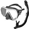 SEAC Set Ajna Dry, Set Maschera Frameless e Snorkel di Alta qualità per Immersioni Subacquee