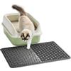 Pieviev Tappeto Lettiera Gatto 58 X 43cm, Tappetino Lettiera Gatto Testurizzato, Cat Litter Mat sotto la Sabbietta - Raccoglie la Sabbia, Facile da Pulire, Antiscivolo - Nero