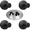MZPQALRS 4 ganci a ventosa, con ventosa, senza foratura, gancio in acciaio inox, extra forte, portata 5 kg, per bagno, cucina, finestra liscia, vetro