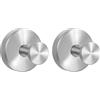 Drenky Gancio Ventosa In Acciaio Inox 2 Pezzi Ventose Senza Forare Riutilizzabile per Porte In Vetro Per Doccia, Piastrelle (Argent)