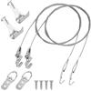 Jesustree Cavo Acciaio Inossidabile Filo in Acciaio di 2 m, Kit per Appendere Quadri Telaio con Gancio Regolabile e Gancio per Modanatura per Appendere Pannelli, Specchio, Luci(Max 40 KG)
