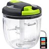 Sinnsally Taglia cipolla manuale, 900 ml, taglia cipolla grande, con cavo a corda, tagliaverdure manuale, Vegetable Onion Chopper, tritatutto multiuso, tritatutto universale