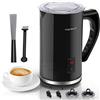 Aigostar Capu - Montalatte Elettrico 500W 240mL, Cappuccinatore Silenzioso 3 in 1 Montalatte Automatico per schiuma di latte caldo e freddo,Rivestimento Antiaderente, per Caffè, Latte, Cappuccino
