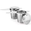 Hocimit 2PCS Infusore per Tisane, Hocimit Colino in Acciaio Inox, Filtro per Tè con Coperchio, Filtro the Infusione, per Bicchieri Tazze e Teiere Standard